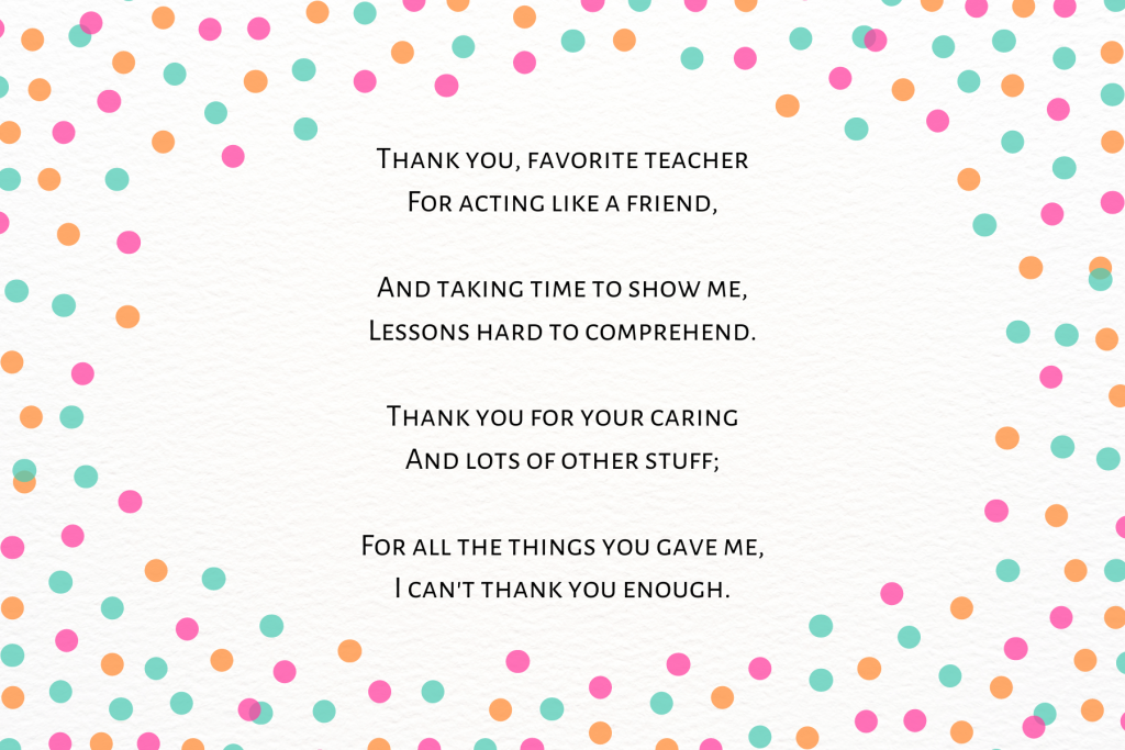 Favorite Teacher Poem