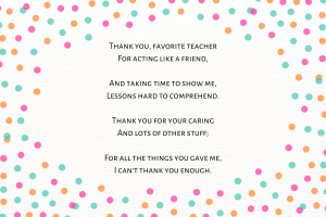 Favorite Teacher Poem