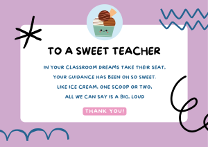 Ice Cream Teacher Poem