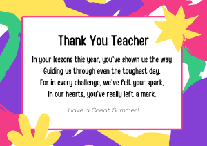 Left a Mark Teacher Poem with Pen Gift