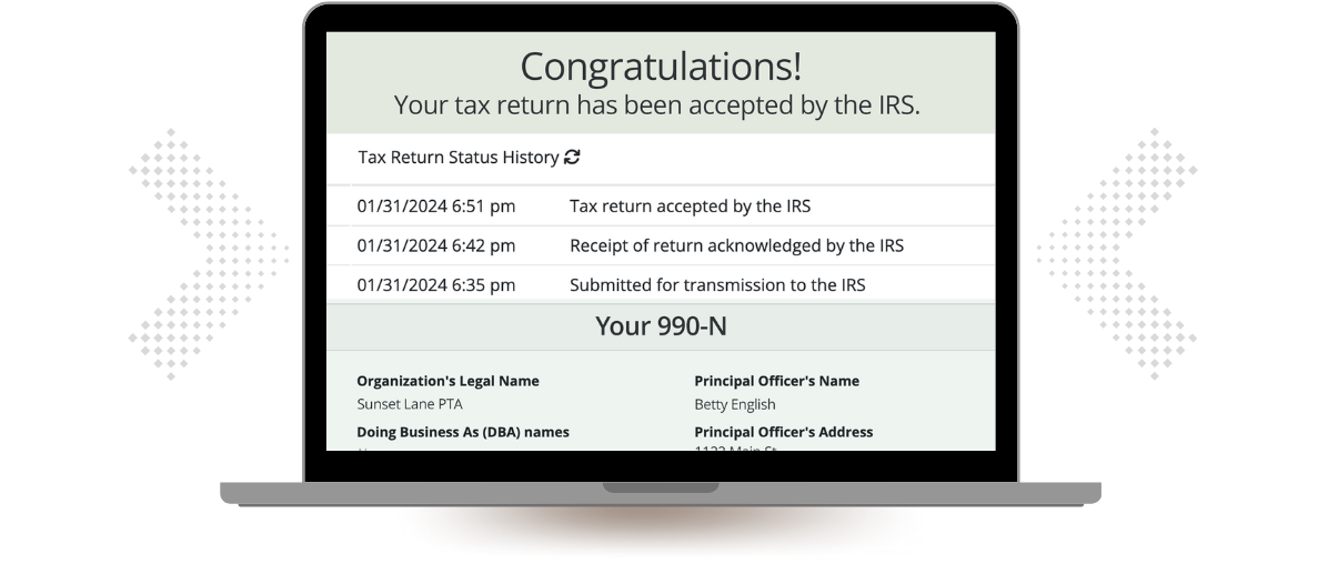 990-N Tax Return MoneyMinder