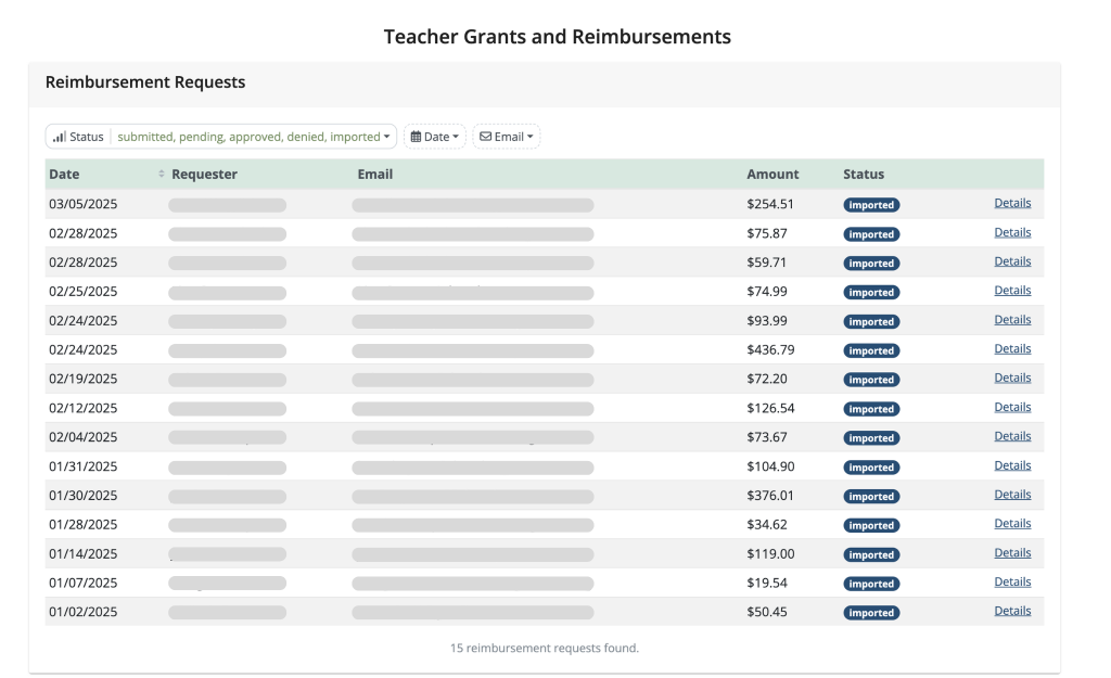 Imported Reimbursements
