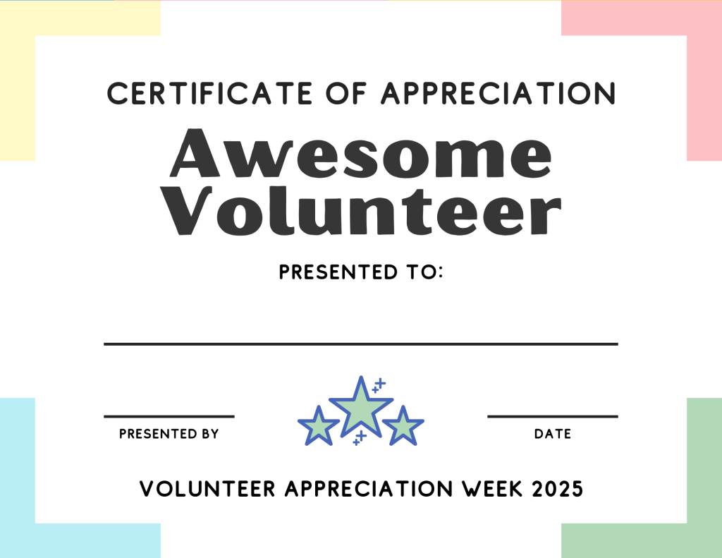 Awesome Volunteer Certificate