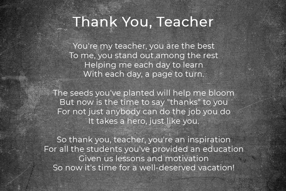 my teacher my hero poem