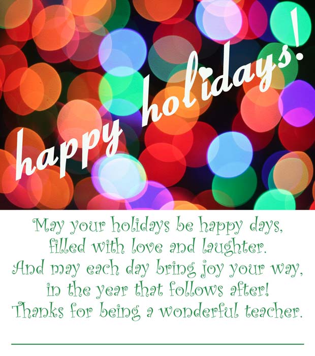 Printable Holiday Poem for Teachers MoneyMinder