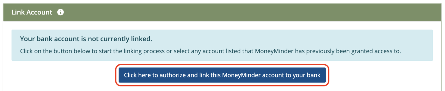 Connecting Your Bank Account s To MoneyMinder MoneyMinder