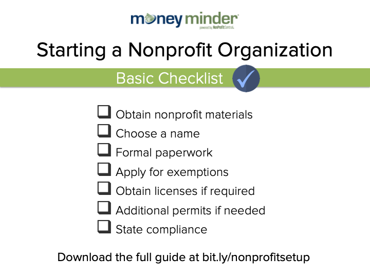 nonprofit setup checklist