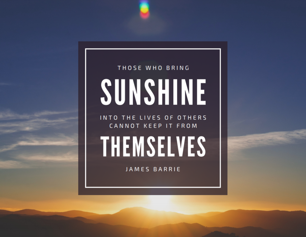 sunshine quote volunteers