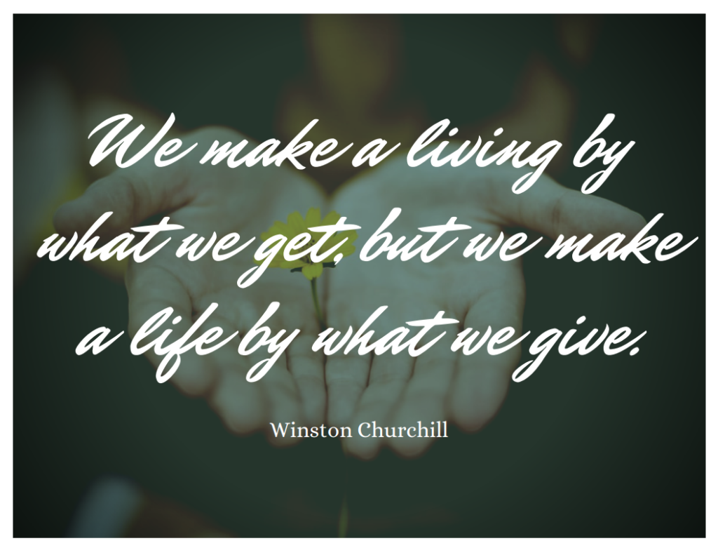 winston churchill giving quote