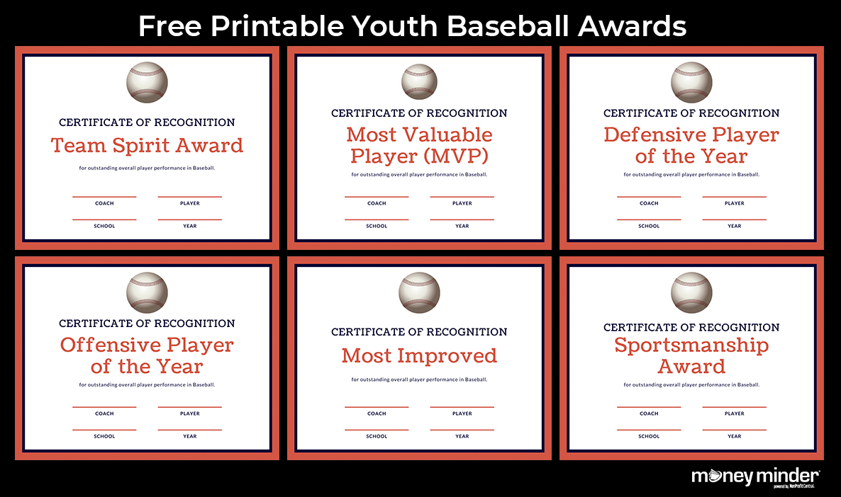 Youth Sports Award Ideas with 40 Free Printable Certificates MoneyMinder