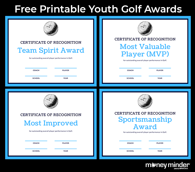 Golf Youth Sports Awards