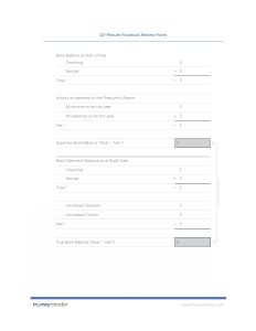 10 Minute Financial Review Form