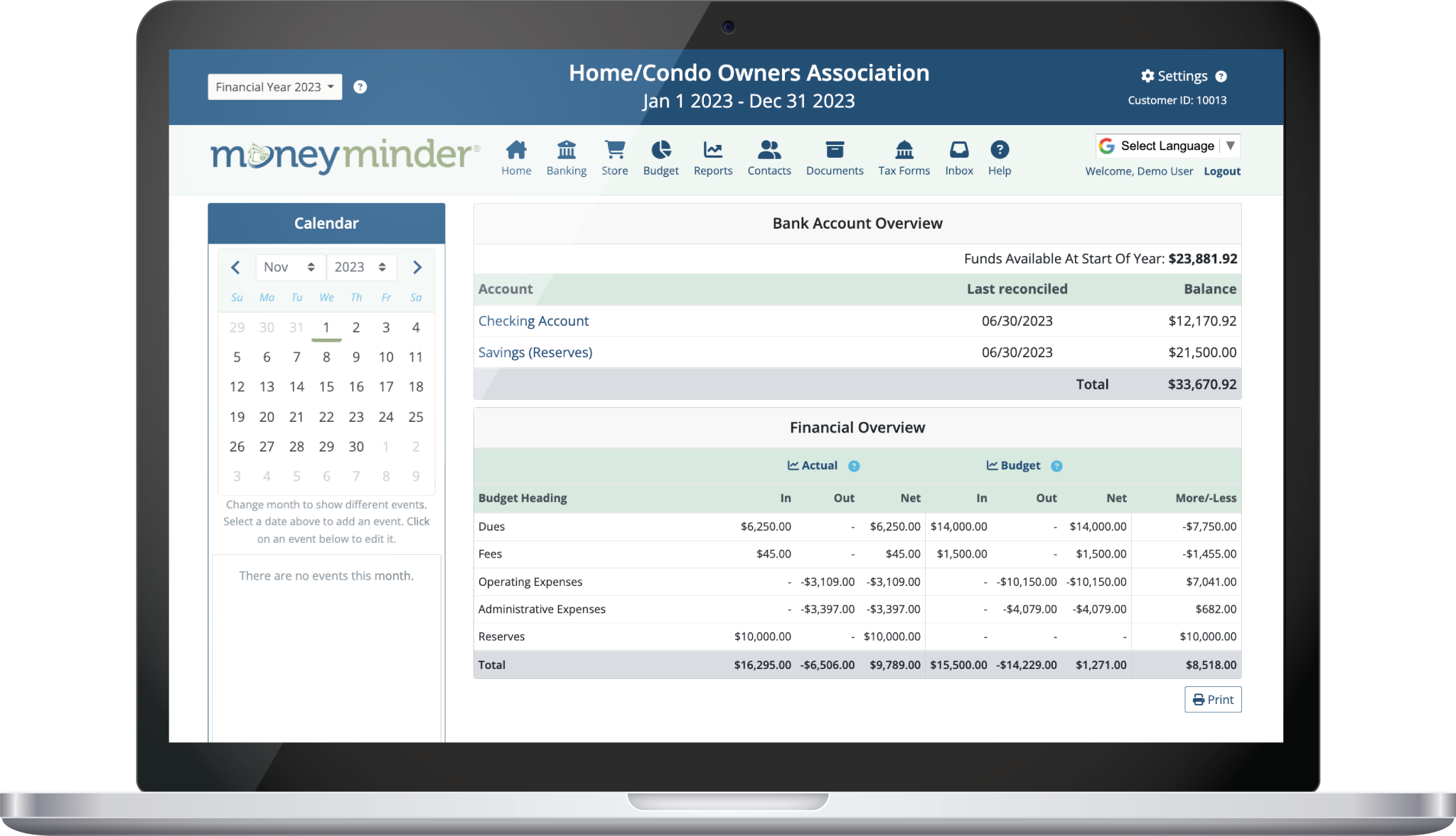 HOA Accounting Software MoneyMinder