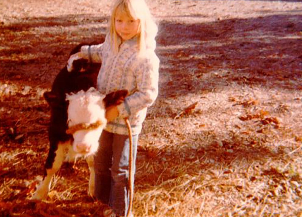 Cyndi volunteering with 4H at a young age.