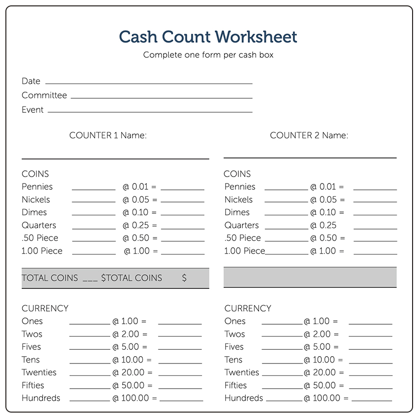 Cash-Count-Worksheet