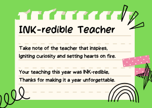 Ink-redible teacher poem