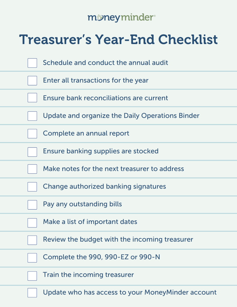 Treasurer's Year End Checklist (1)