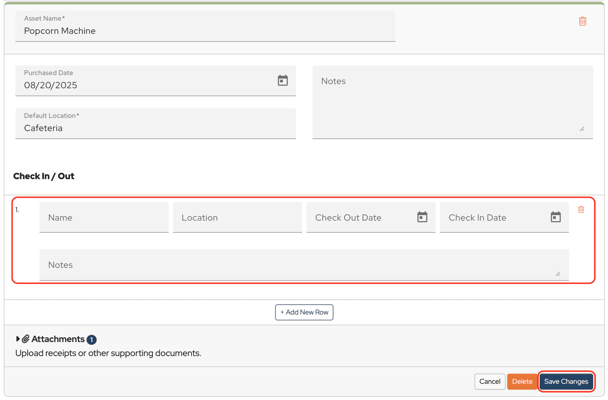 Using the Asset Log - MoneyMinder